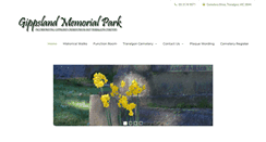 Desktop Screenshot of gippslandmemorialpark.com