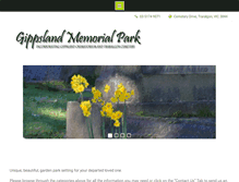 Tablet Screenshot of gippslandmemorialpark.com